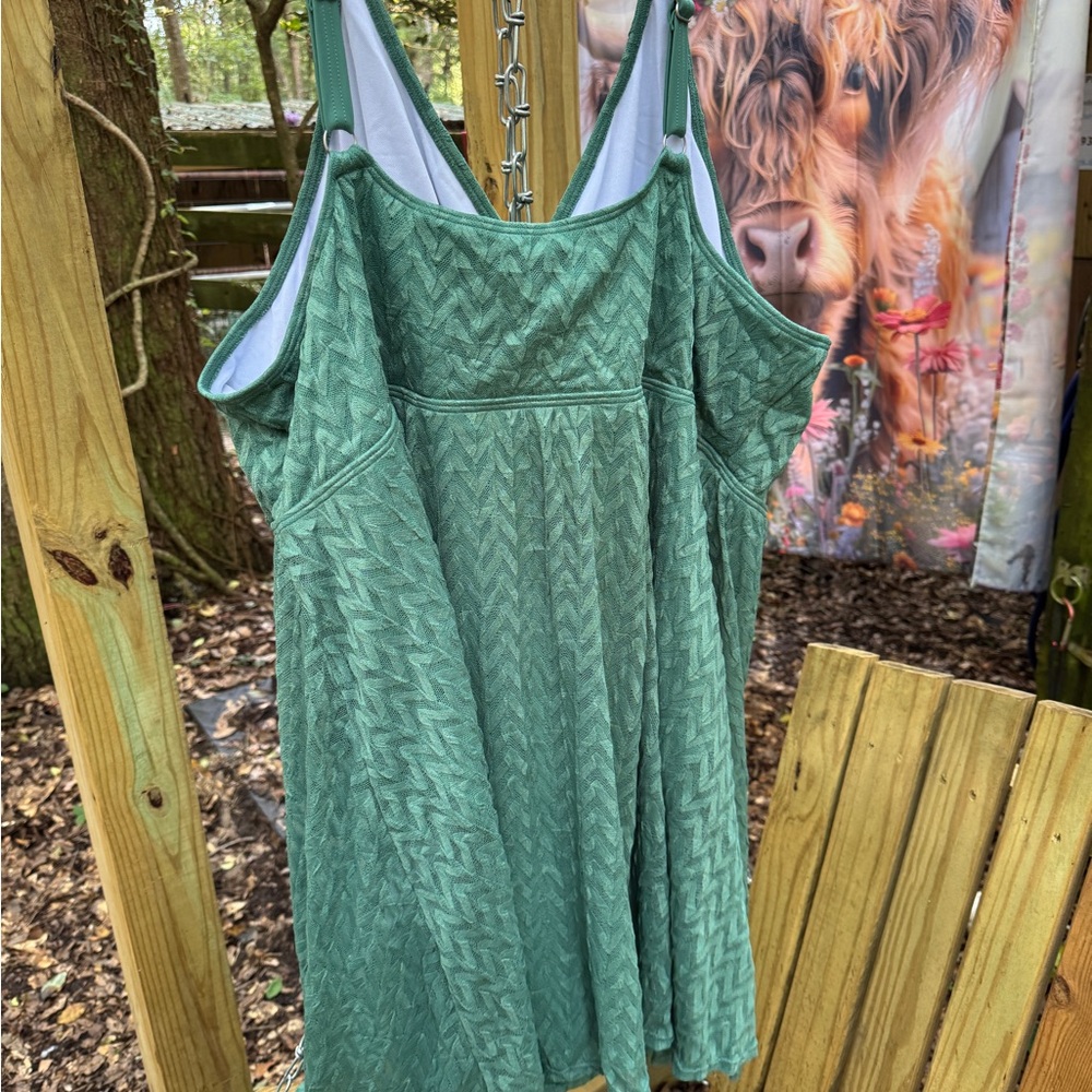 BloomChic Green Chevron One Piece Swimsuit - Picture 5 of 5